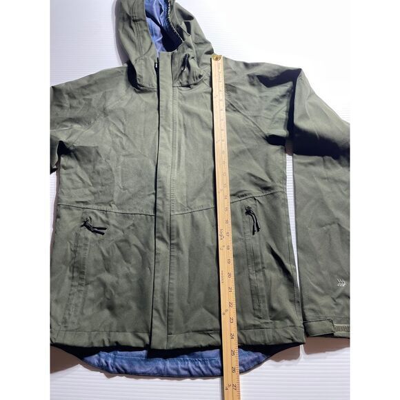 All in motion Olive Green Hooded Outdoor Jacket Waterproof Windbreaker S - Picture 4 of 7